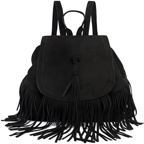 GASTROPOD Women Backpack Purse Suede Fringed Tassel Shoulder Bag Fashion PU Leather Travel Bag Daypacks Purse