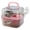 Pink, variant on Apeya Black 10.6x10.6 Inch Hamster Travel Cage, Clear View Small Animal Carrier with Exercise Wheel and 80ml Water Bottle for Mice Gerbils Outdoor Trips