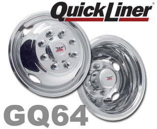 4 PCS 16/" Dual Steel Wheel Simulators For FORD E350 Mounting Rim Stainless Steel