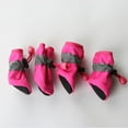 thumbnail image 2 of 4 Chaussures de Pluie pour Chien, Bottes de Pluie Couvre-chaussures Imperméables Souples Antidérapantes Design Réfléchissant pour Chiens Chiots Animal Domestique (Rose 2 #), 2 of 3