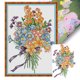 thumbnail image 1 of Hilo Algodón Ecológico Bordado Parcial Ramo Flores 14CT Punto Cruz 18x28cm, 1 of 9