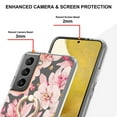 thumbnail image 3 of For Samsung Galaxy S22 Plus Floral Case with Ring Holder Kickstand - Slim and Lightweight, Military-Grade Shockproof Protection, Women & Girls' Style Case Designed for Galaxy S22 Plus, Pink Flower, 3 of 5