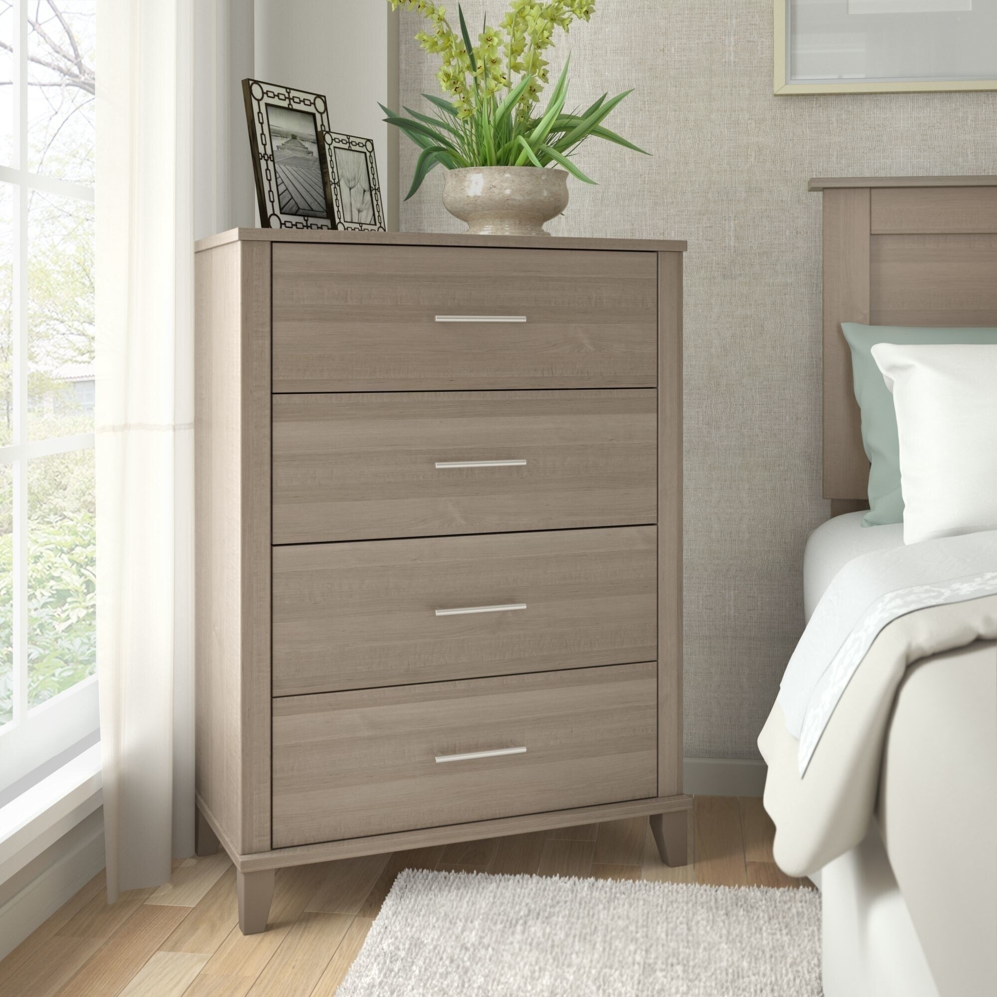 Bush Furniture Somerset Chest of Drawers in Ash Gray Ash Gray Ash Finish