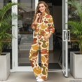 thumbnail image 3 of Glofpot Women's 2 Piece Outfits, Mock Neck Sweatsuits Loungewear Set Long Sleeve Sweatshirt, Wide Leg Sweatpants, Oversized Sweat Sets, Casual Tracksuit, Drawstring Activewear,Duck Camo Gym Suit, 3 of 7