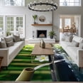 thumbnail image 3 of 6'x9' Area Rugs, Zen Stones Water Flowing Indoor Outdoor Area Rug for Living Room Bedroom, Floral Green Forest Washable Bathroom Rugs Kitchen Floor Carpet Mats Home Decor Aesthetic, 3 of 8