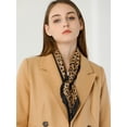 thumbnail image 7 of INSPIRE CHIC 70cm Animal Leopard Print Silk Feeling Square Scarf Kerchief Neckerchief Bandana 27.56*27.56'' Brown, 7 of 7