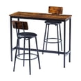 thumbnail image 6 of Rustic Brown Table Set with ComfortablePU Stools for Kitchen or Home Office, 6 of 12