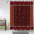 thumbnail image 2 of Fall Shower Curtain Maple Leaf Black Check Plaid Shower Curtains for Bathroom Leaves Retro Red Bath Curtains Sets for Autumn Thanksgiving Seasonal Bathroom Decor Polyester Fabric Waterproof 36 x 72 in, 2 of 6