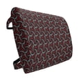 thumbnail image 1 of Geometric Lumbar Pillow, Abstract Pattern Minimalistic Modern Design with Curvy Dotted Lines, Soft Back Cushion for Office Chairs with Adjustable Straps, 14" x 13", Scarlet White Black, by Ambesonne, 1 of 7