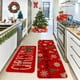 thumbnail image 4 of Juego de 2 tapetes y alfombras navideñas para cocina | Respaldo antideslizante | Tapetes de poliéster de 40,6 x 60,9 cm y 40,6 x 122,9 cm | Decoración navideña acolchada y antifatiga | Ideal para, 4 of 6