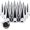 Spike - Push On 20Pcs, variant on 33mm x 2-1/2'' Bullet Flanged Lug Nut Covers Push On, ABS Chrome Plastic Snap-on Lug Nuts Cover for Semi Trucks Wheel, Chromed Push-on Lug Nut Caps Pack of 20
