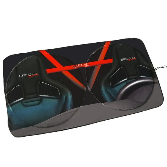 Spec-D Tuning 51"X 28" Reflective Sun Block Shade Sunshade Window Shield Windshield Visor Protector For Car Truck SUV