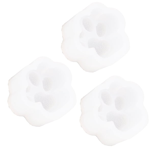 Silicona 3 Piezas Molde De Silicona De Pata De Gato Molde De Silicona De Alta Elasticidad Pata De Gato Molde De Silicona Para Hornear Ampliamente Utilizado Para Collar Llavero DIY