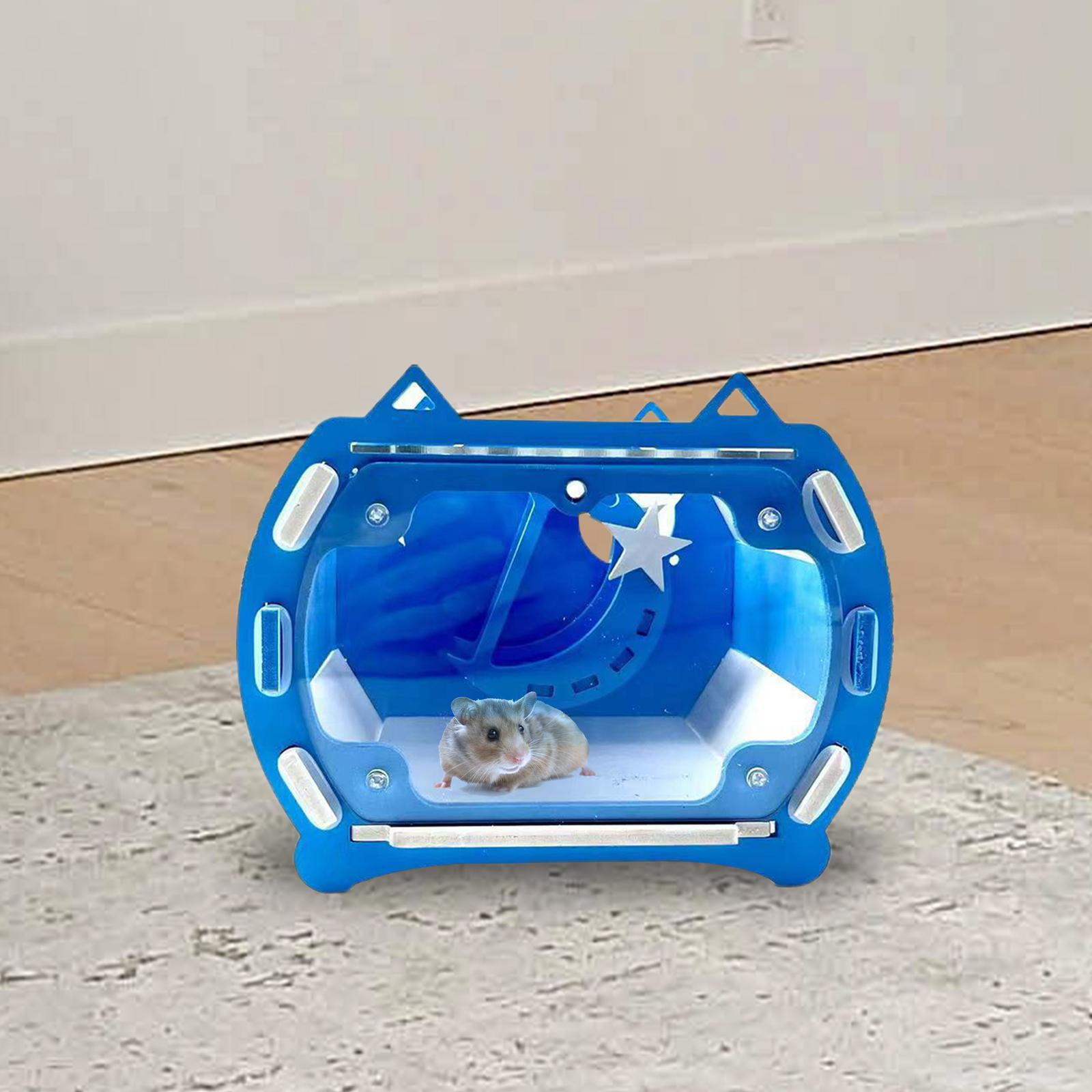 Hamster Cage, Hamster Carry Case, Travel Cage Pouch Durable Pet Carrier Cage, Pet Travel Carrier for Rats Rabbit Chinchillas Small Pets Camping Blue