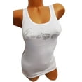 thumbnail image 4 of PLAYBOY Bunny RHINESTONE Bride Wedding Party Tank Top, White, Medium, 4 of 4