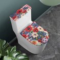 thumbnail image 3 of HELLHERO Soft Toilet Protector Cover & Elastic Installation Elastic Bottom Fits All Toilet Shapes with Set of 2 Toilet Dust Cover Set, American Flag Floral, 3 of 8