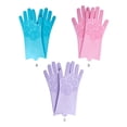 thumbnail image 3 of Methold 1 par de guantes de aseo para mascotas, cepillo de depilación multifuncional, herramienta de limpieza y fregado para baño, suministros para Aseo de mascotas Azul Methold PT004353-01, 3 of 6