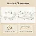 thumbnail image 5 of SESSLIFE Sofa Bed, Convertible Chenille Fabric Boneless Couch, Sleeper Sofa with Pillows & Storage Pocket, No Assembly Folding Pull Out Couch for Living Room, Beige, 5 of 9