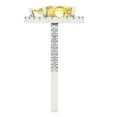 thumbnail image 3 of 2.38 ct Pear Cut Simulated Yellow Diamond with Simulated Diamond Halo Accents 14K White Gold Womens Engagement Ring, 3 of 5
