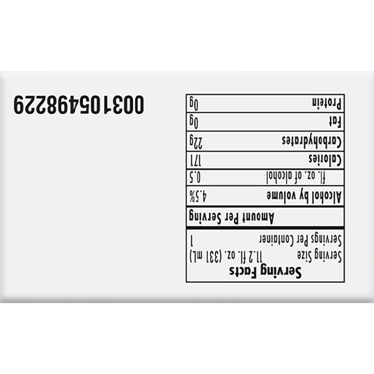 Smirnoff Ice Smash Red White And Berry Nutrition Facts