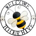 thumbnail image 1 of 22" Welcome To Our Hive Wall Hanging, 1 of 1