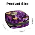 thumbnail image 2 of Grapes Sanitary Napkin Bag Period Purse Small Travel Bag for Men Women Travel Makeup Pouch, 4.7x6.6x6.6 in, Plush Fabric Oxford Cloth Sponge Storage Case for Menstrual Hygiene Products, 2 of 6