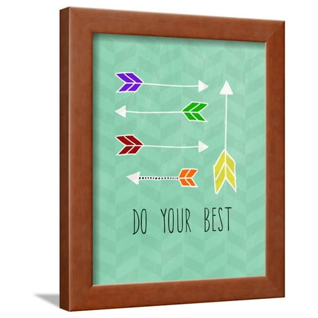 Do Your Best Framed Print Wall Art By Linda Woods