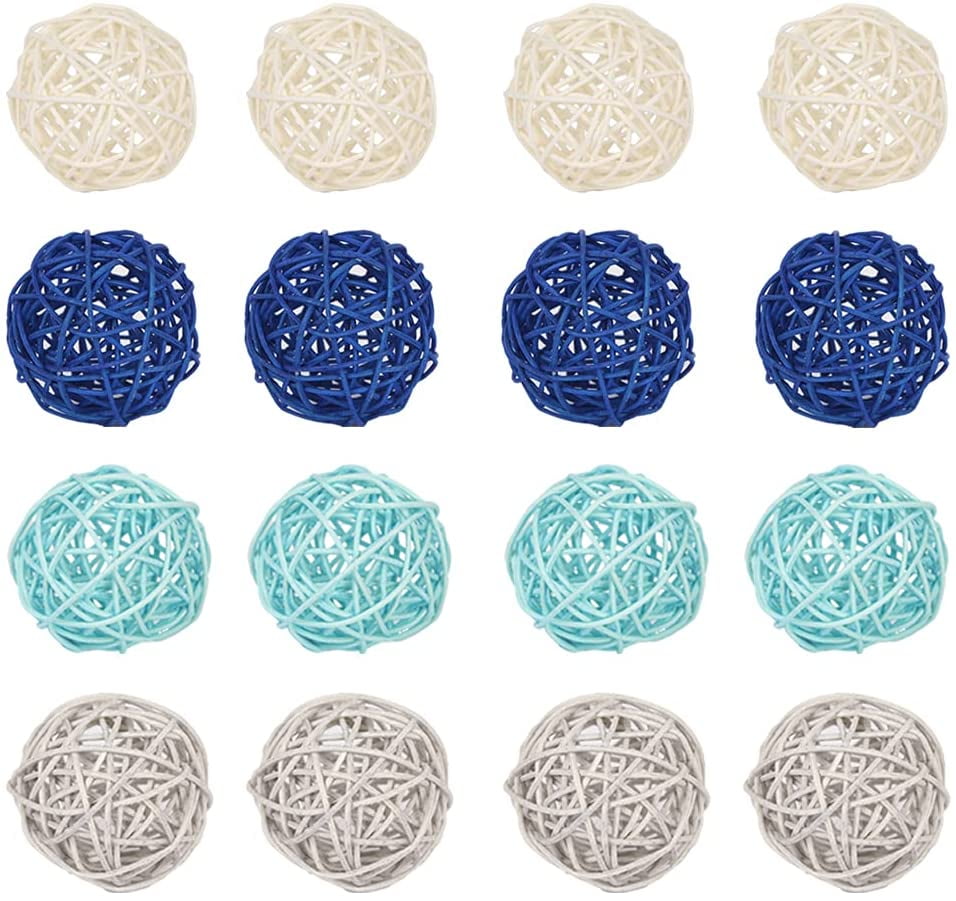 Buy DomeStar Large Rattan Balls, 16PCS 2.8 Inches Wicker Balls