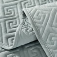 thumbnail image 5 of Peace Nest 3-Piece Reversible Pattern Quilted Coverlet Set, Light Gray, King, 5 of 6