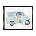 thumbnail image 2 of Stupell Industries Patterned Easter Eggs Truck Holiday Bunny Painting Painting Metallic Gold Floating Framed Canvas Print Wall Art, Design by Heatherlee Chan, 2 of 5