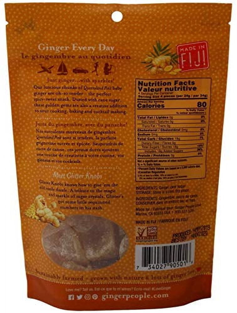 Chewy Ginger Candy | Ginger Chews |  4 Flavor Variety (1) Each: Double Strength, Original, Super Strength, Crystallized Ginger + MerlinsMart Zine | Gin Gins