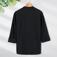thumbnail image 5 of Yoodem Mens Shirts Men's T-shirts Men's Vintage Casual Color Long Sleeve Shirts Top Blouse Shirts for Men Black XXL, 5 of 9