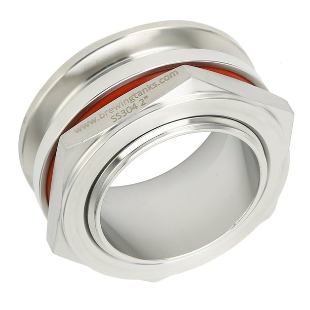 2 Inch Bulkhead Fitting, Stainless Steel Weldless Bulkhead Weldless