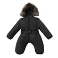 thumbnail image 2 of Sawvnm Toddler Snowsuits for 12-18 Months Baby Boy Girl Romper Jacket Hooded Jumpsuit Warm Coat Outerwear Winter Snow Suits for Girls, 2 of 3