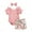 ZP Pink, variant on Baby Girl Outfit Summer Holiday Casual Clothes Romper Headband Outfits Set Clothes Girls White 3 Months-6 Months