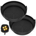 thumbnail image 2 of 2 Pcs Casserole en Silicone pour Friteuse à Air Chaud avec Poignée, Doublure Réutilisable pour Friteuse à Air, Panier en Silicone Résistant à la Chaleur pour Friteuse à Air, Moule de Cuisson, Accessoires Pliants pour Friteuse à Air, Doublures pour Four et Micro-Ondes, 2 of 11