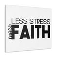 thumbnail image 2 of Scripture Walls Psalm 119:143 More Faith Less Stress Bible Verse Canvas Christian Wall Art Ready to Hang Unframed, 2 of 18