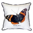 thumbnail image 3 of Betsy Drake HJ762 Red Admiral Butterfly Throw Pillow- 18 x 18 in., 3 of 4