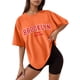 thumbnail image 1 of Camiseta holgada de manga corta y cuello redondo con estampado informal para mujer, 1 of 4