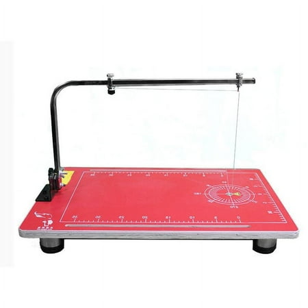 INTSUPERMAI Foam Cutting Machine Desktop Vertical Hot Wire Foam Cutter Red Bench for Cutting Sponge EPE Ribbon KT Board