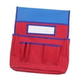 thumbnail image 2 of Organizador de Bolsillo para Silla de Estudiante, con Ranura para Etiqueta de Nombre, Bolsillo Trasero para Silla, Asiento Escolar, Bolsillo de Almace azul y rojo, 2 of 8