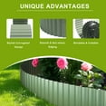 thumbnail image 5 of 4W Landscape Edging Border, 6"×20Ft Corrugated Galvanized Lawn Garden Border Edges for Outdoor Flower Beds, Fence,Paver Edging (Green)", 5 of 8