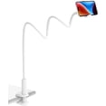 thumbnail image 1 of Soporte para teléfono con cuello de cisne, soporte plegable para teléfono con rotación de 360 grados ajustable para la serie iPhone/Samsung/Huawei/Google Pixel y más, longitud total de 90 cm, blanco, 1 of 5