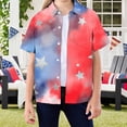 thumbnail image 2 of dmqupv Toddler Boy 4th of July USA Flag T Shirt Patriotic American Theme Independence Day Short Sleeve Tee Tops Light Purple,4-5 Years, 2 of 4