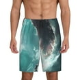 thumbnail image 2 of Picia Surfing Shark Pajama Shorts for Men, Men's Pajama Bottoms, Sleepwear,Short Pajama Pants-Medium, 2 of 9