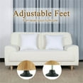 thumbnail image 1 of Uxcell M8x18mm Rosca 34mm Cabeza Ajustador de Pierna Niveladora de Muebles Negro 4pcs, 1 of 7