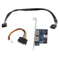 thumbnail image 2 of Dual Port Sata To 5V 12V Power Over Esata USB Port Adapter Convert Expansion Converter Card Connect To 2.5 Inch 3.5 Inch Hard Disk, 2 of 8