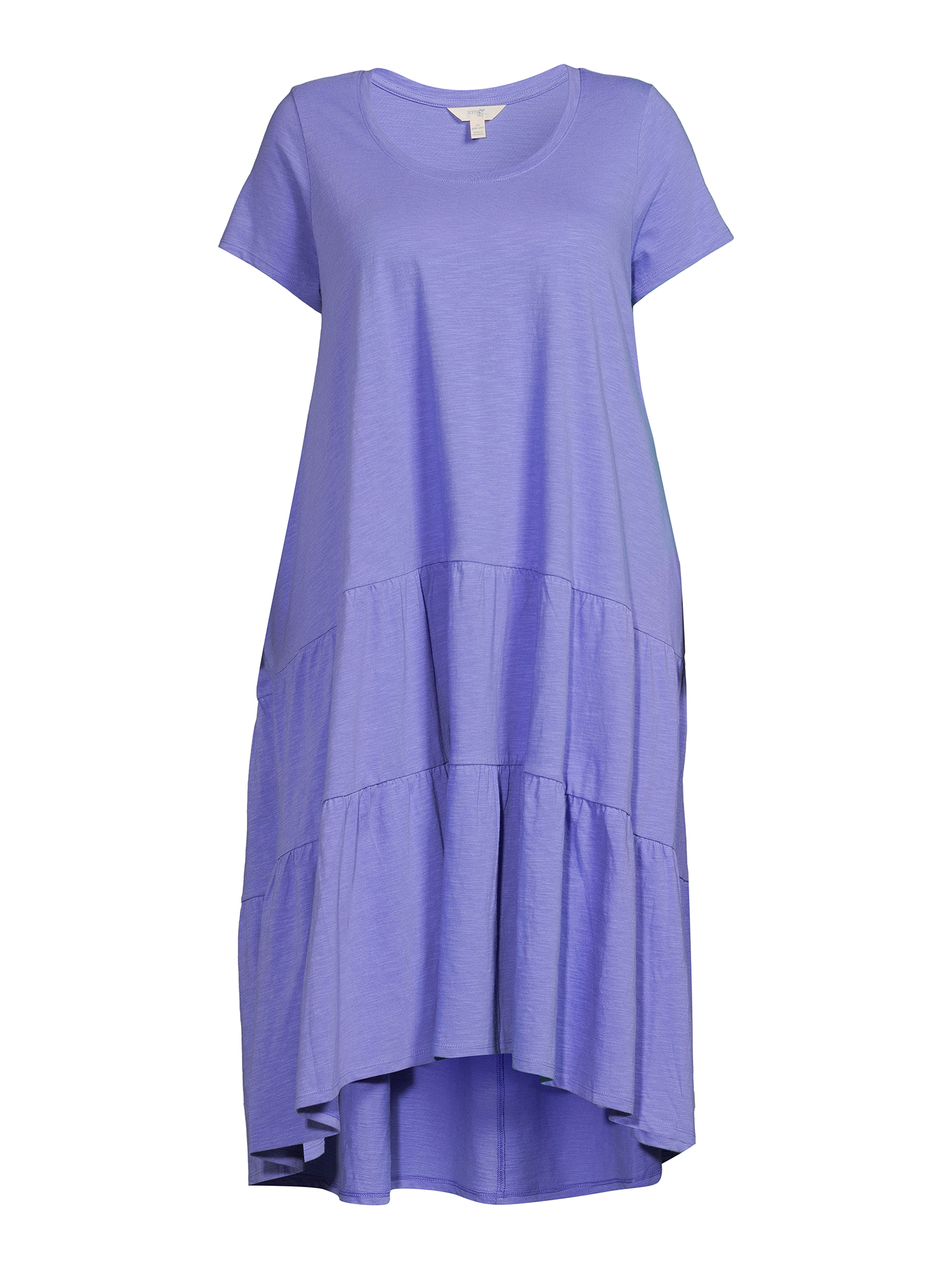 Terra & Sky Women's Plus Size Tiered Knit Maxi Dress
