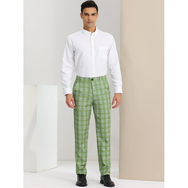 Pantalones Hombre Vestir Pantalones De Traje A Cuadros Para Hombre