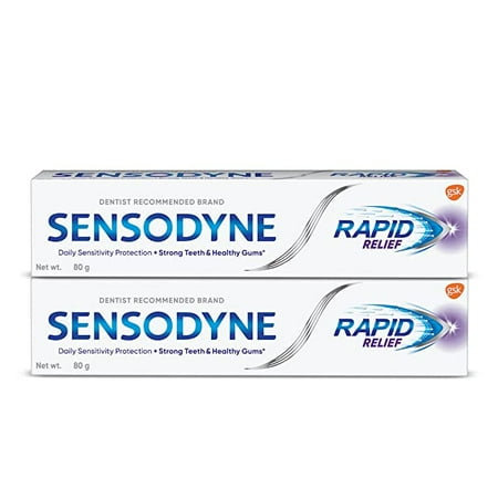 Sensodyne Toothpaste Rapid Relief Combo pack  Sensitive tooth paste to help beat sensitivity fast  160 gm multi-pack (80 gm x 2)